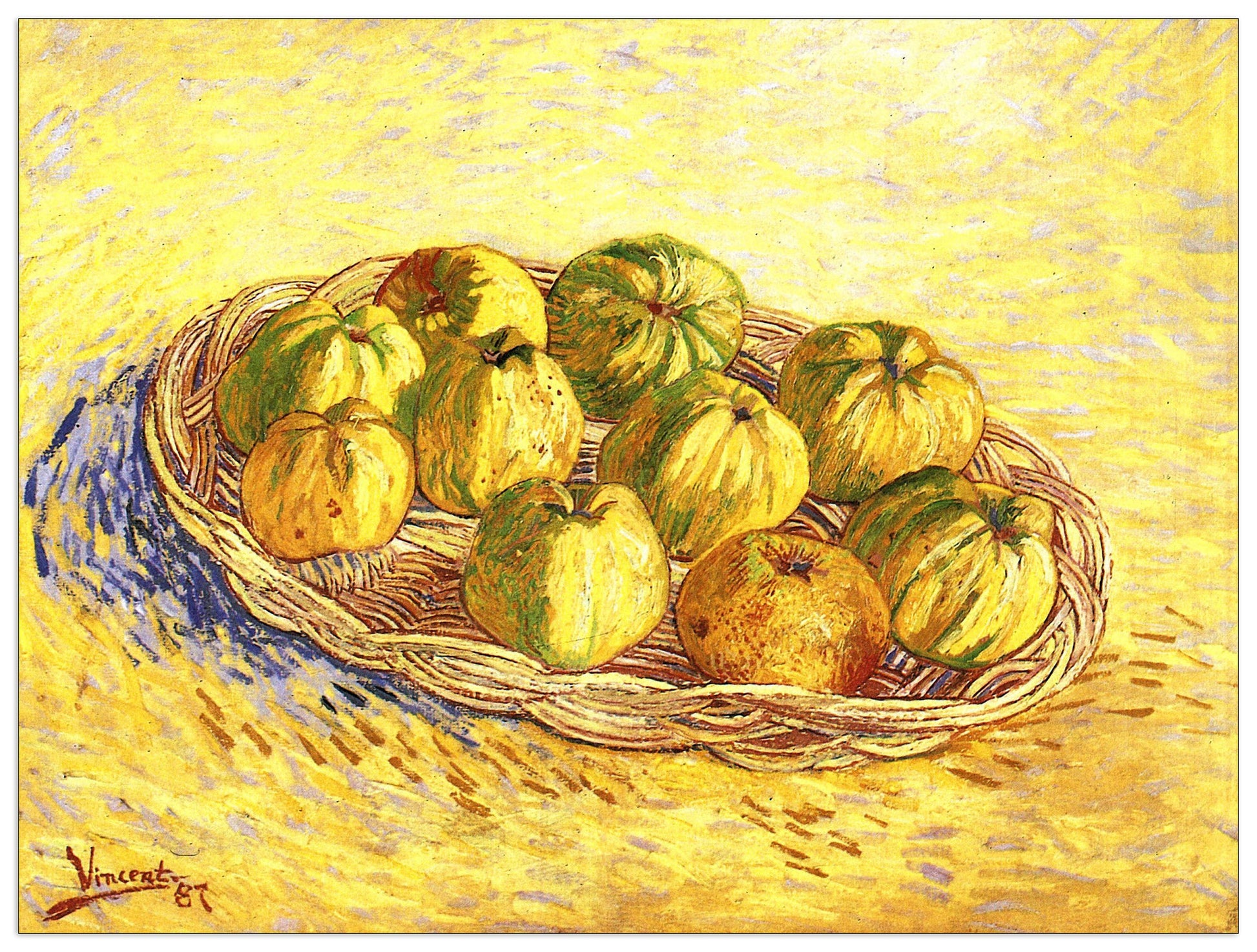 Still life with apple basket II cm 80x60
