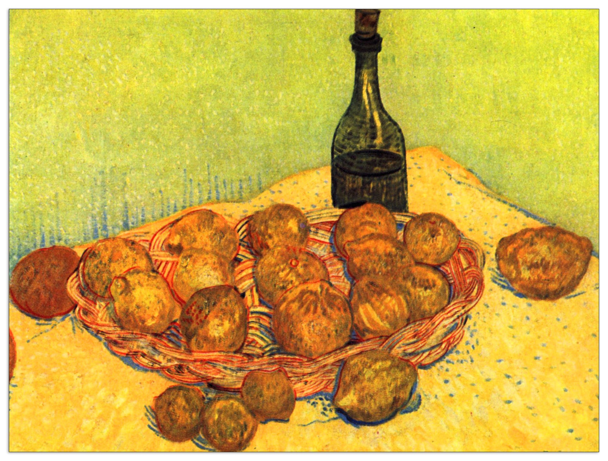 Still Life with Bottle, Lemons and Oranges cm 120x90