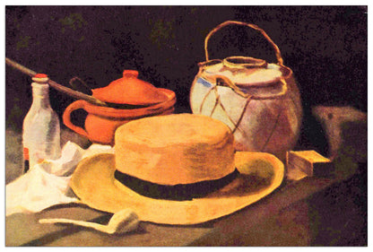 Still Life with Pipe and Straw Hat cm 135x90