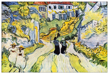 Street and road in Auver cm 90x60