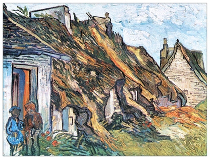 Thatched hut in Chaponval cm 120x90
