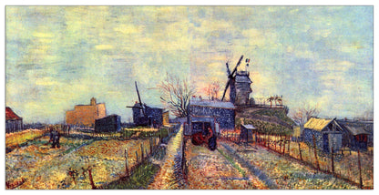Vegetable gardens on the Montmartre cm 100x50