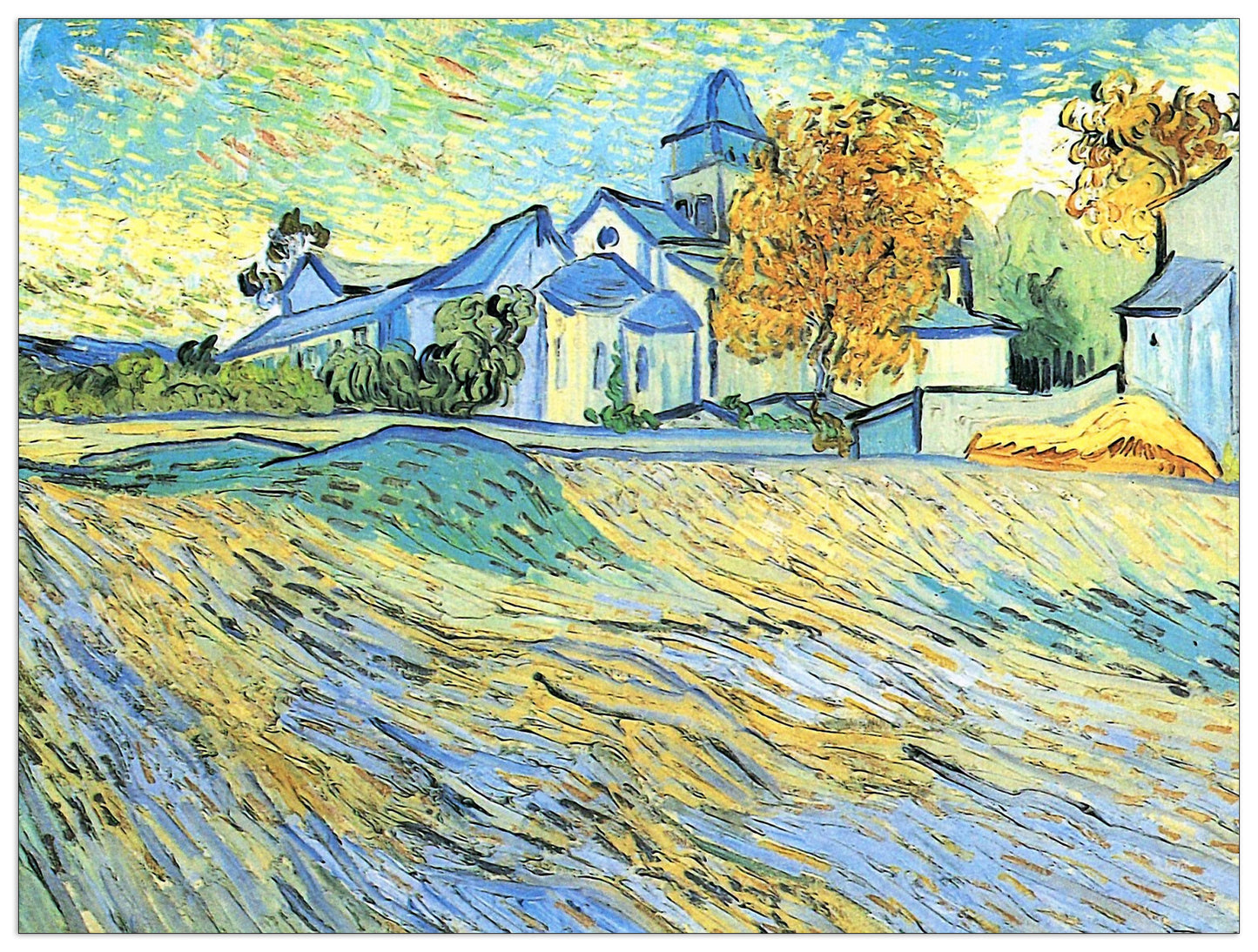 View of the church of Saint-Paul-de-Mausole cm 80x60