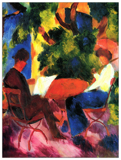 Couple at the garden table cm 60x80