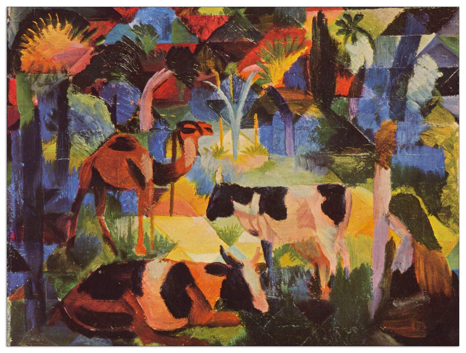 Landscape with cows and camels cm 120x90