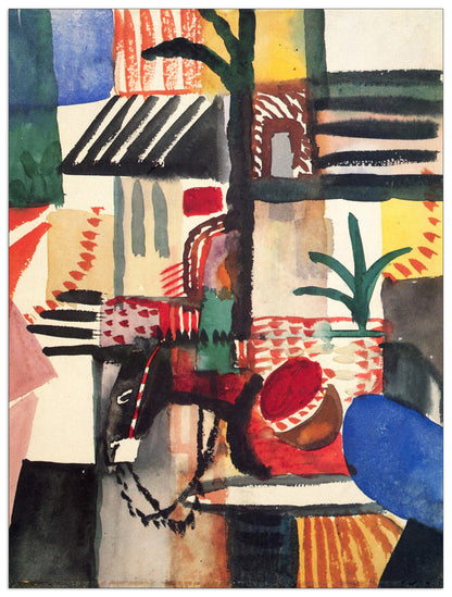 Man with a donkey cm 60x80
