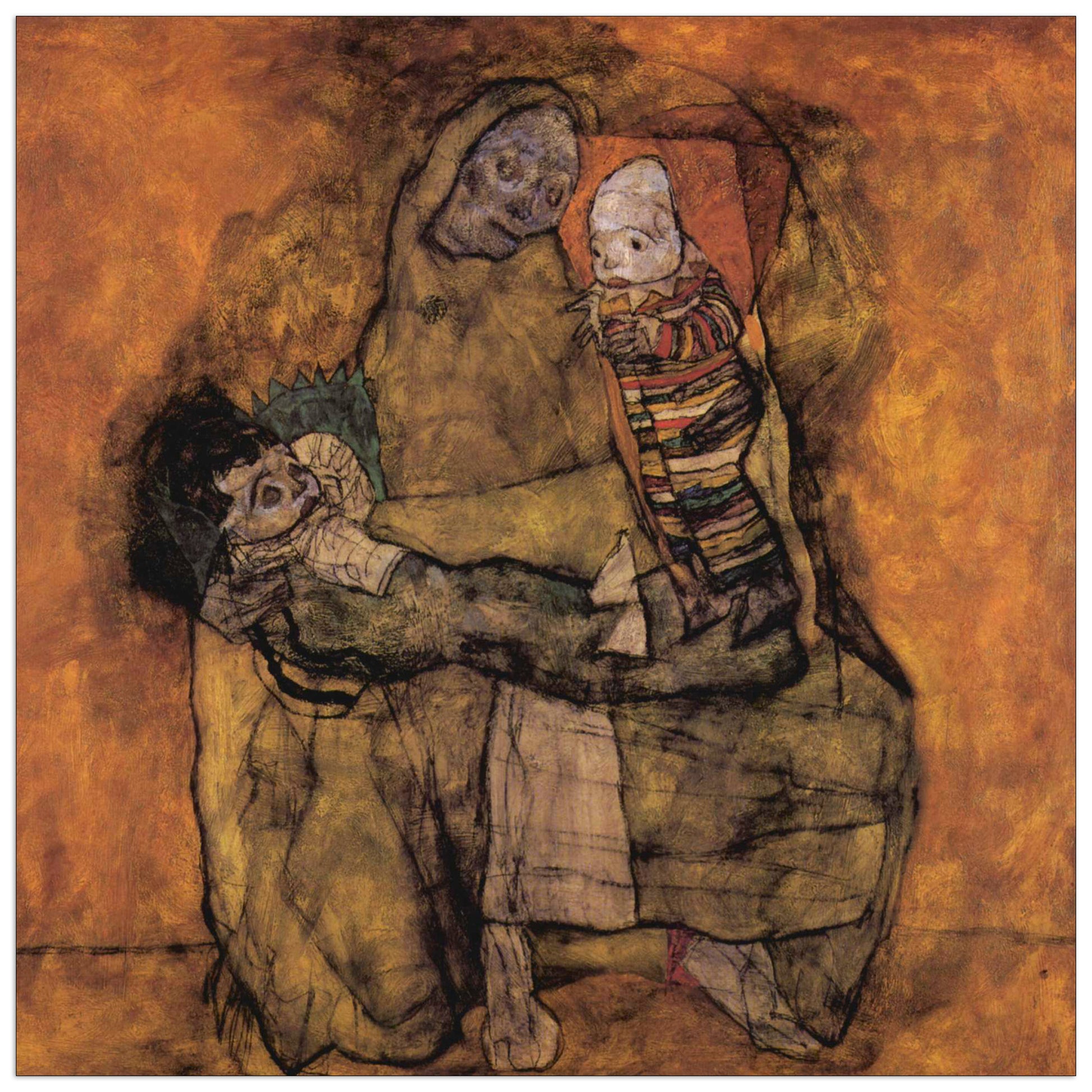 Mother with two children cm 30x30
