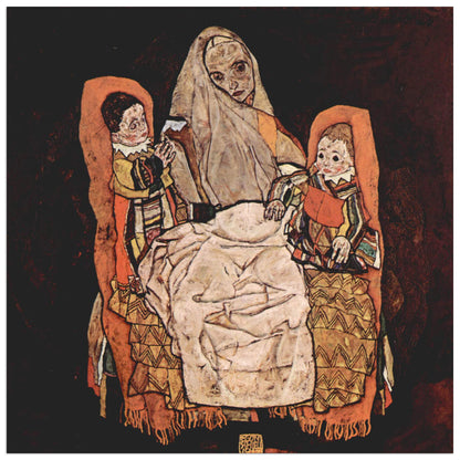 Parent with two children (the mother) cm 50x50