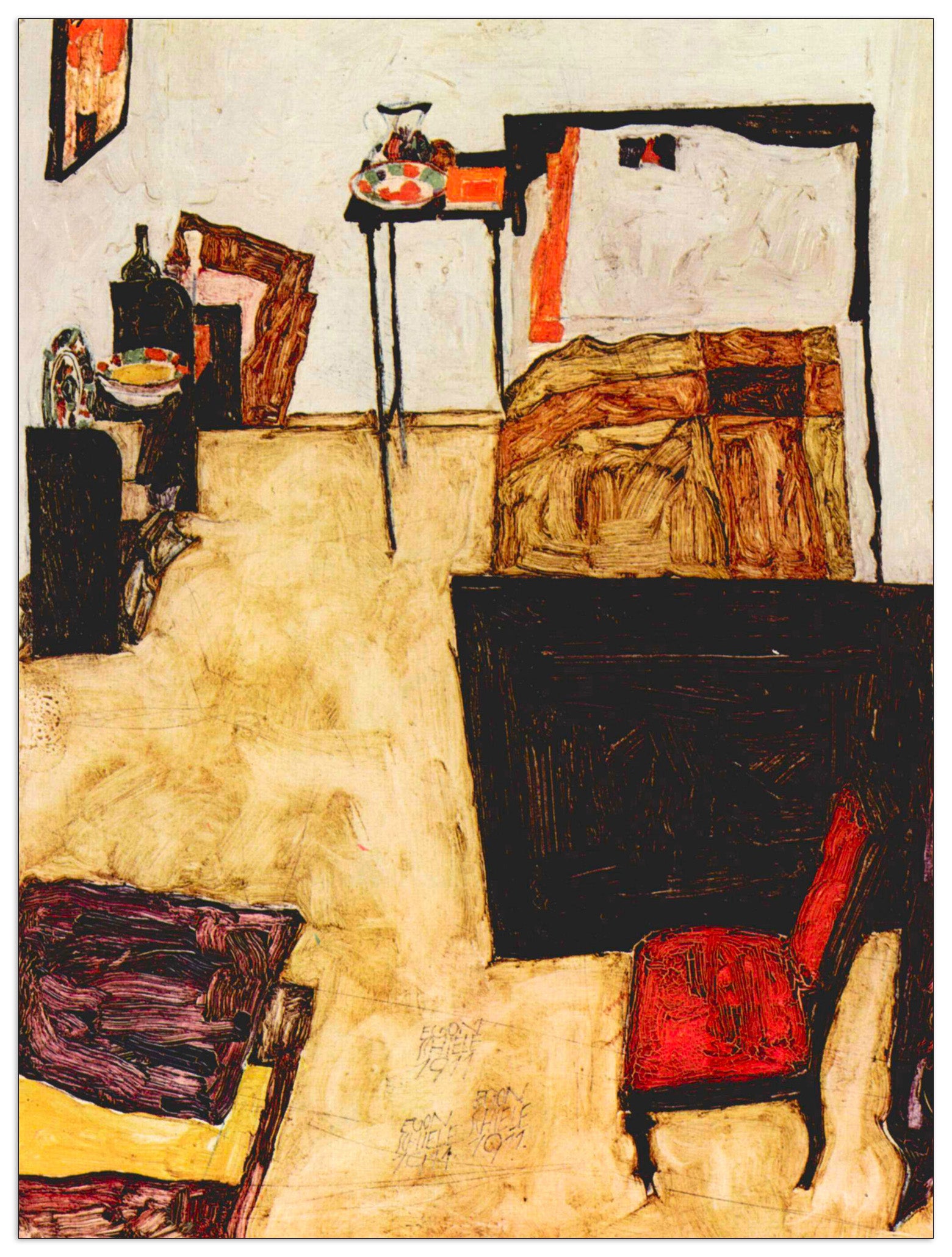 Schiele's living room in Neulengbach cm 60x80