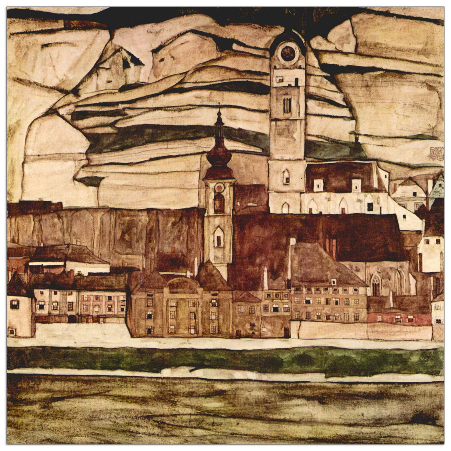 Stone on the Danube II cm 70x70