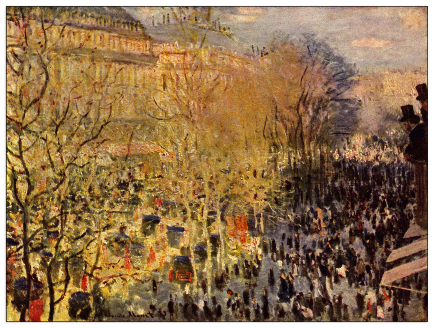 Boulevard of Capucines in Paris cm 120x90