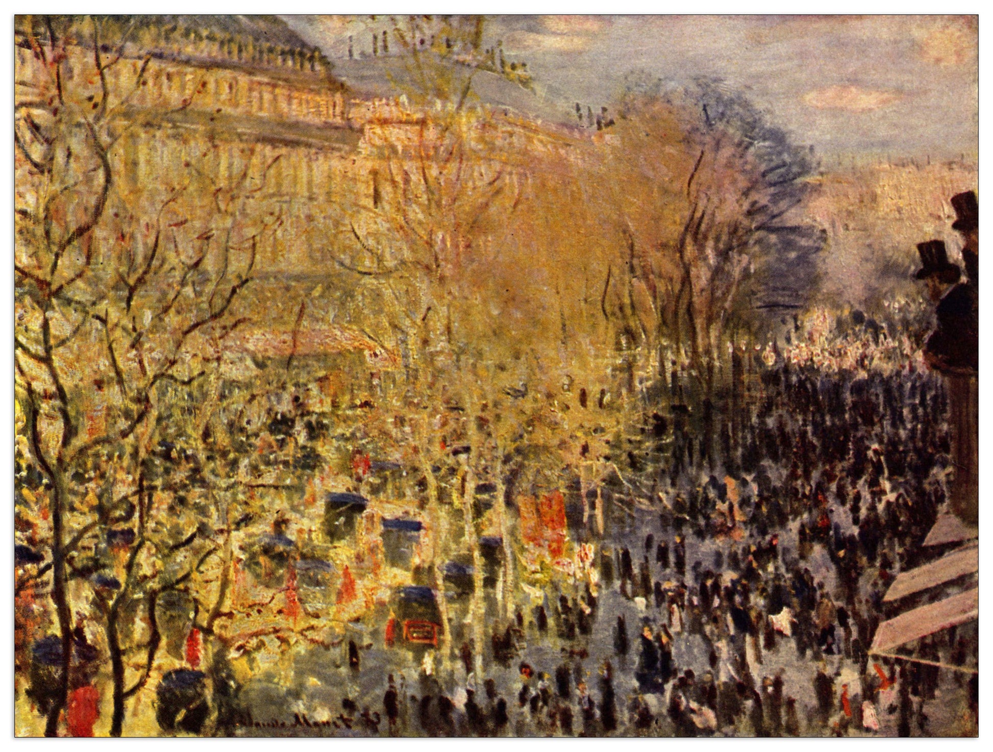 Boulevard of Capucines in Paris cm 80x60