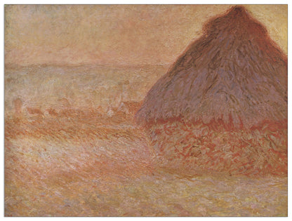 Haystacks at sunset cm 120x90