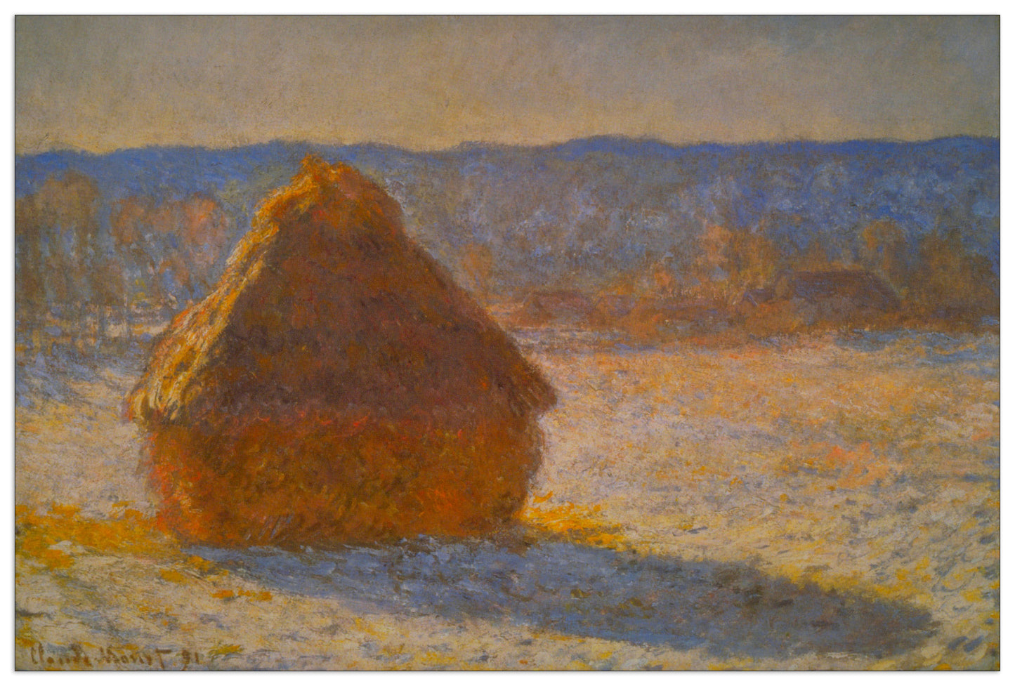 Haystacks in Snow cm 90x60