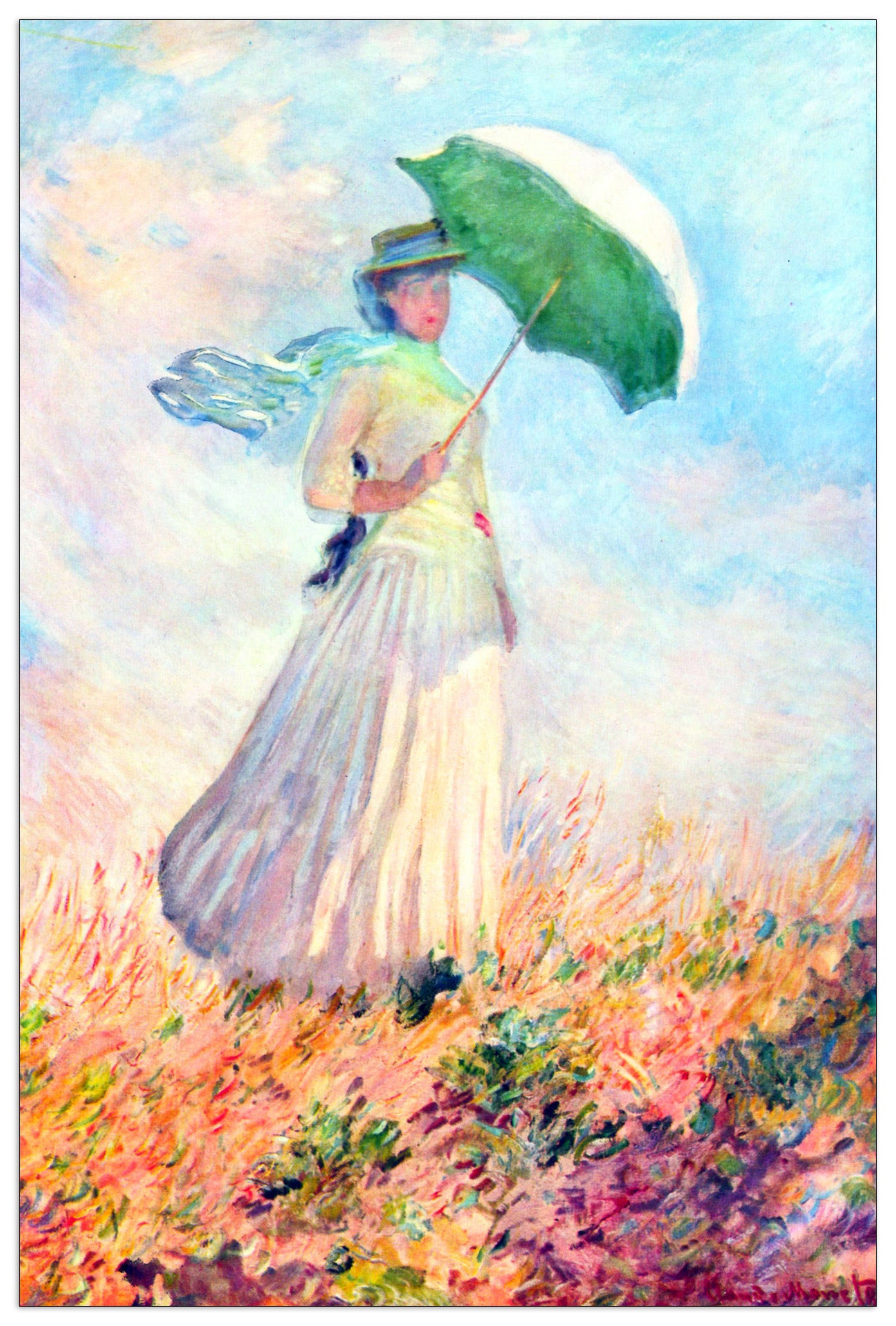 Lady with sunshade, study cm 90x135