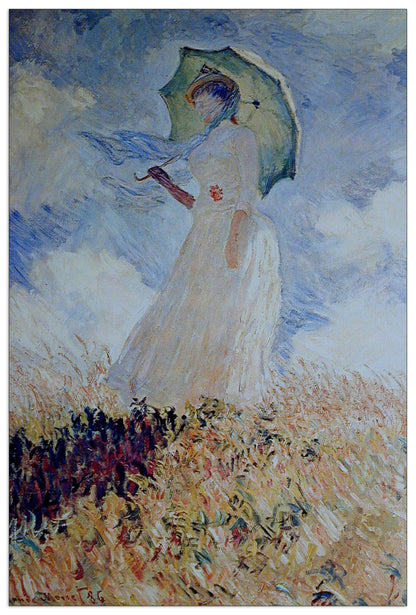 Lady with umbrella cm 90x135