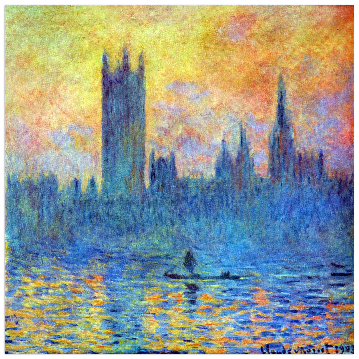 London Parliament in Winter cm 100x100