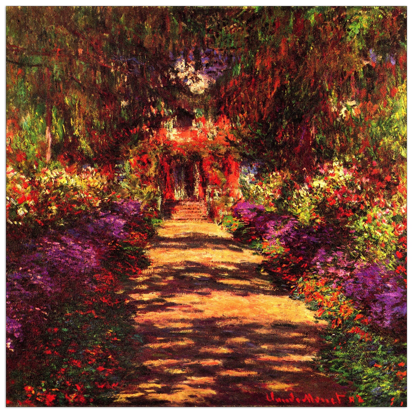 Path in Monets garden in Giverny cm 30x30