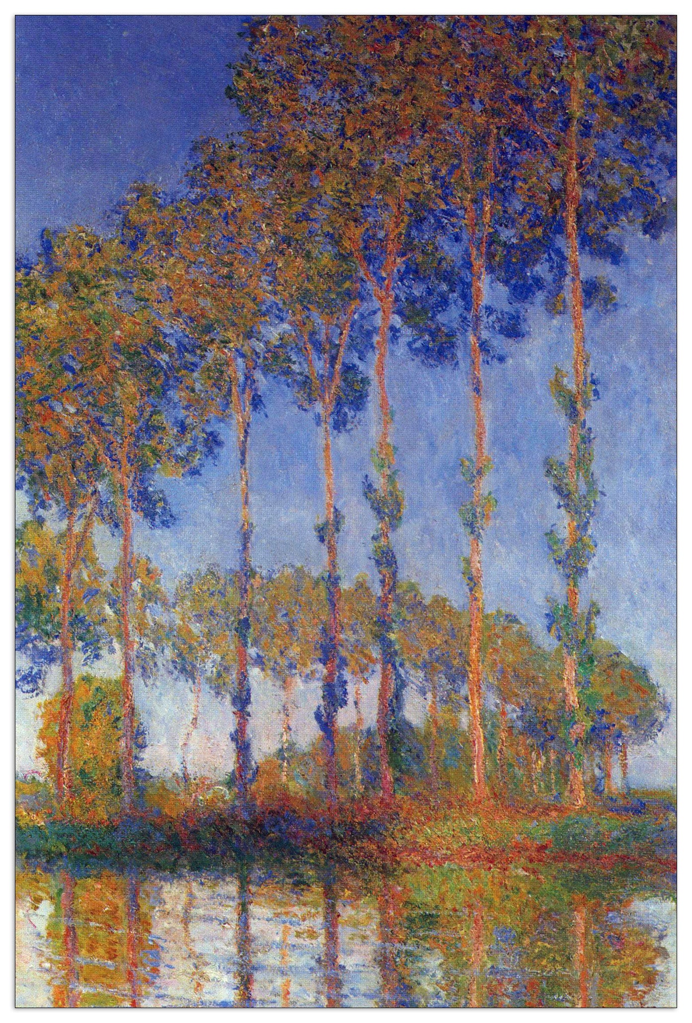 Poplars in the Epte, sunset cm 90x135