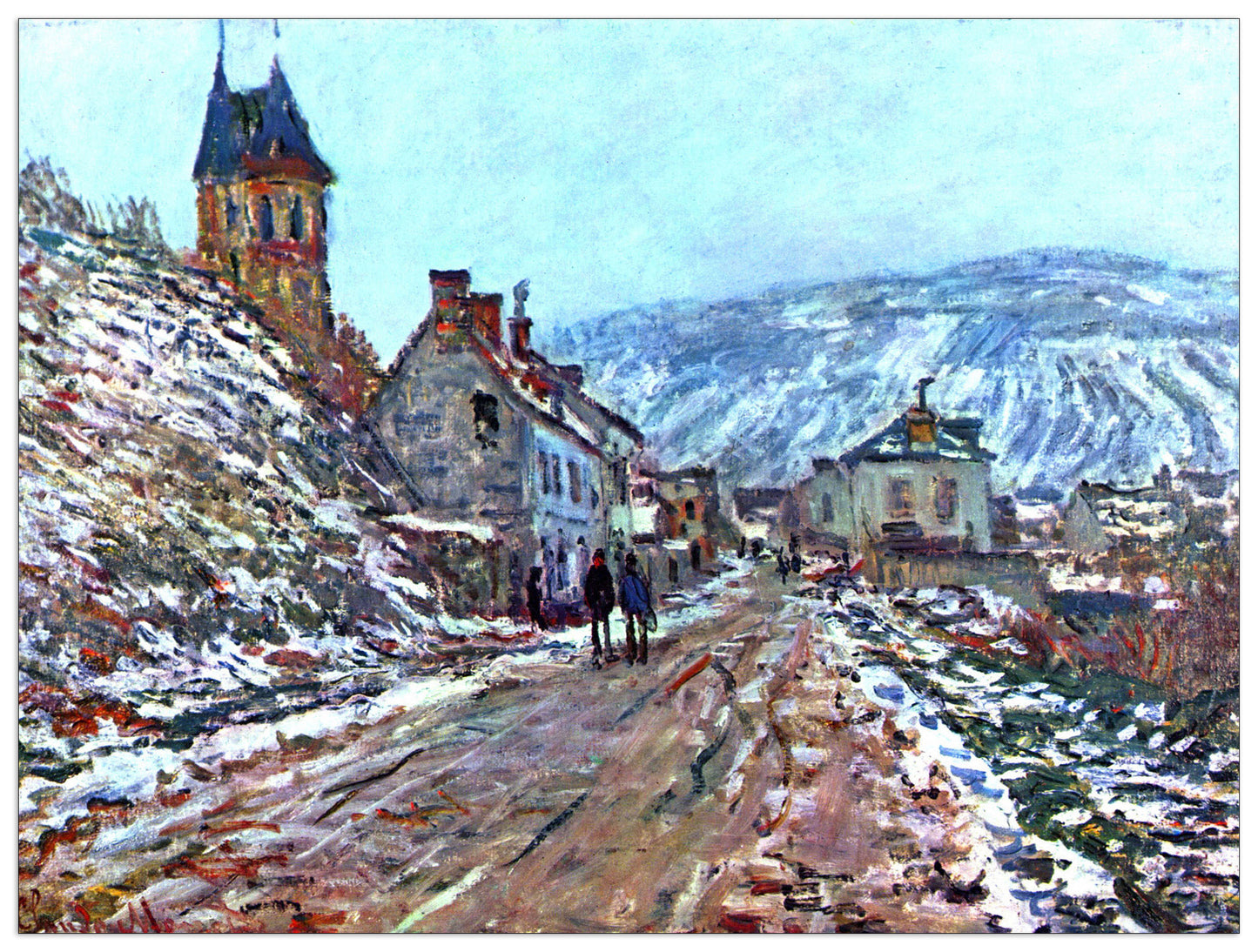 Road to Vetheuil in winter cm 80x60
