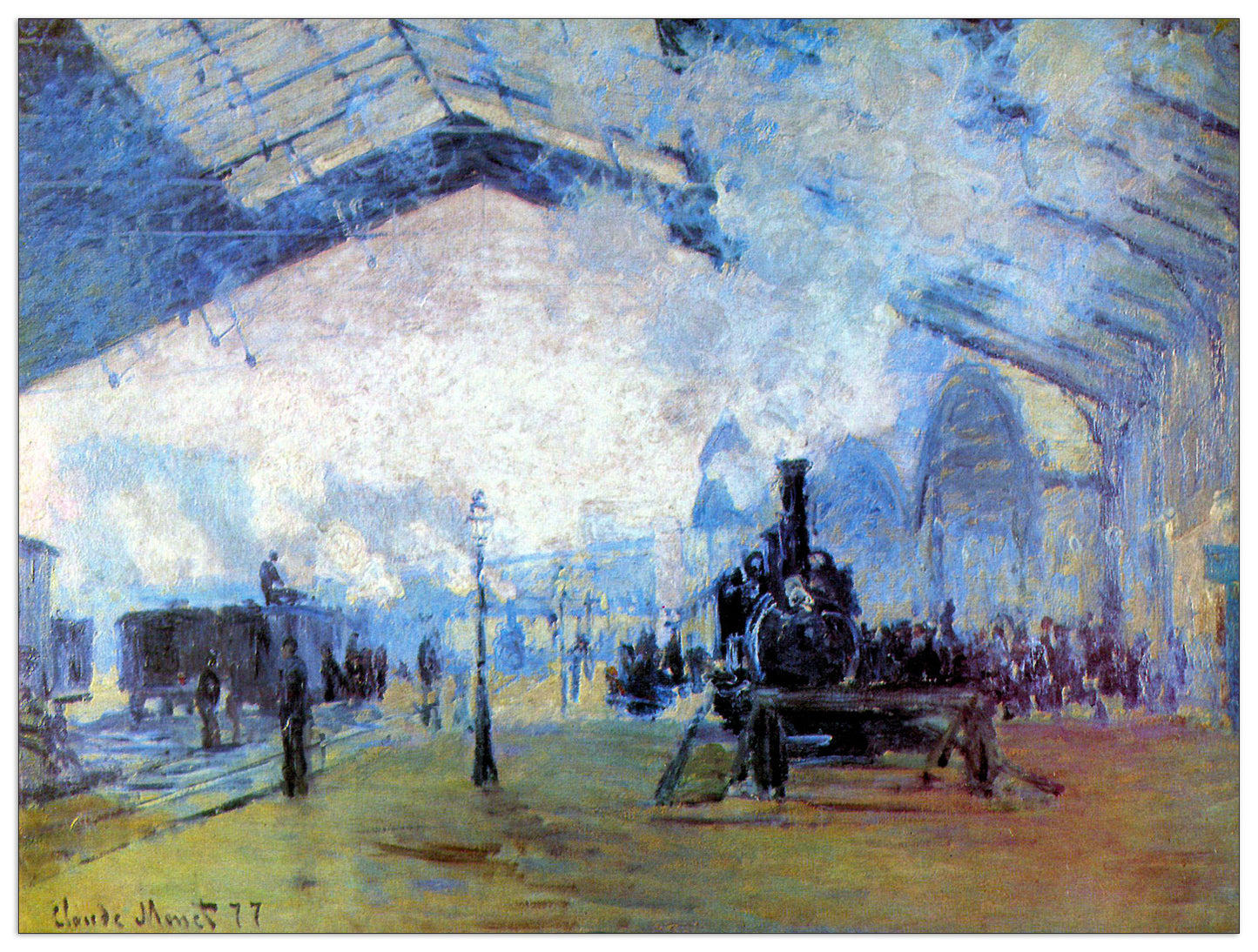 Saint Lazare station in Paris cm 80x60