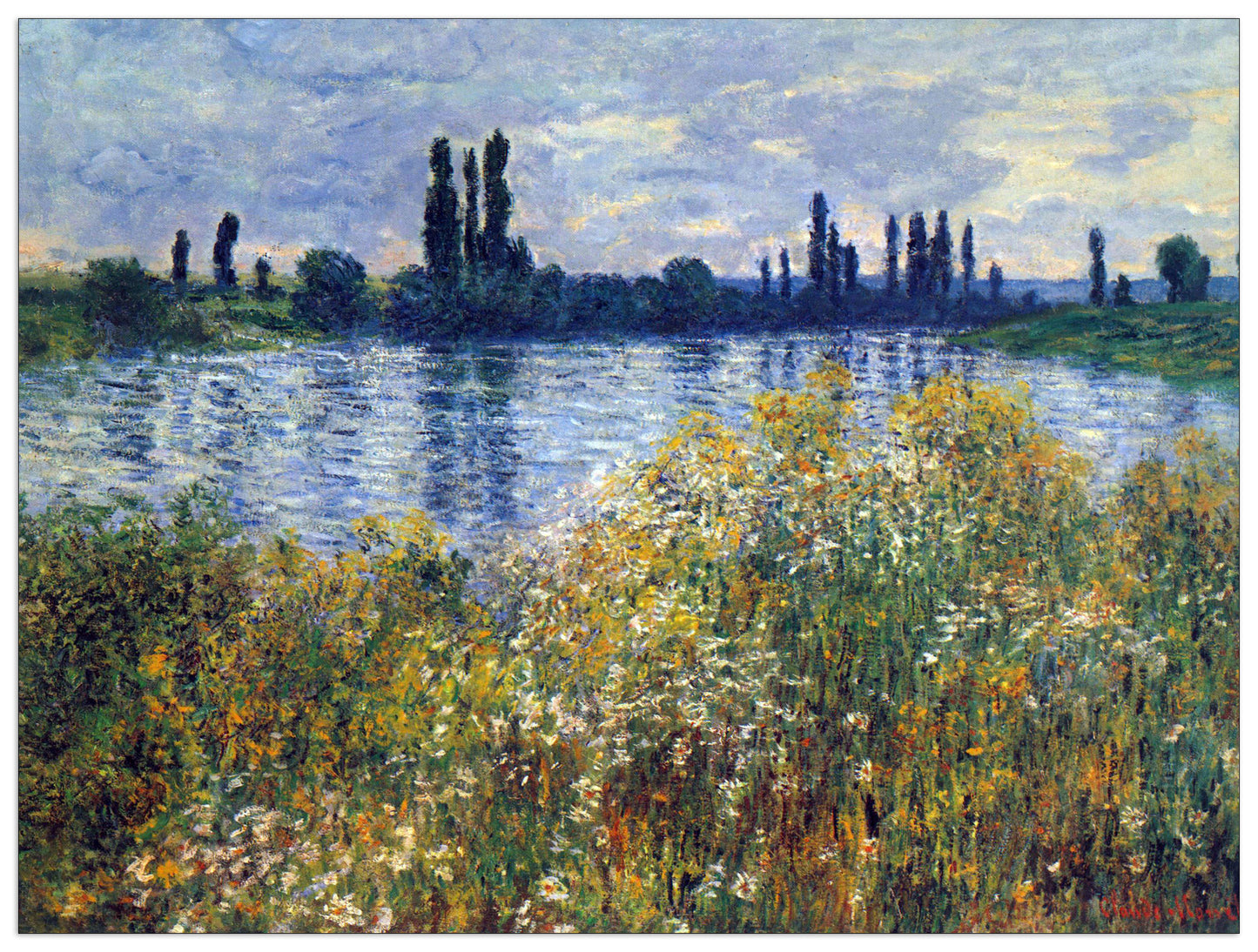 Seine shores at VeÌtheuil cm 120x90
