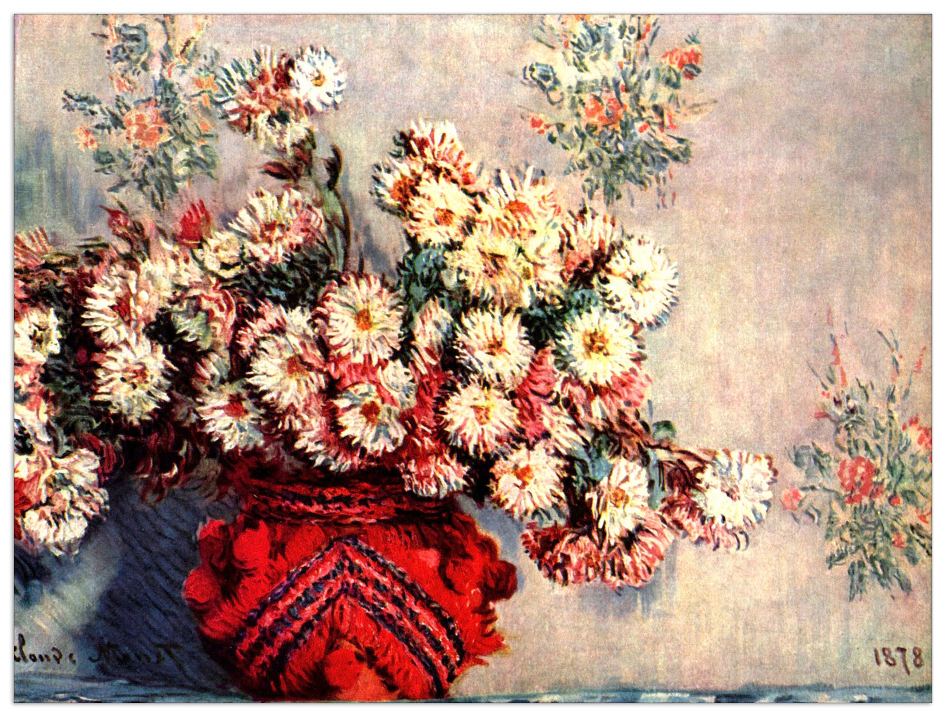 still life chrysanthemums cm 120x90