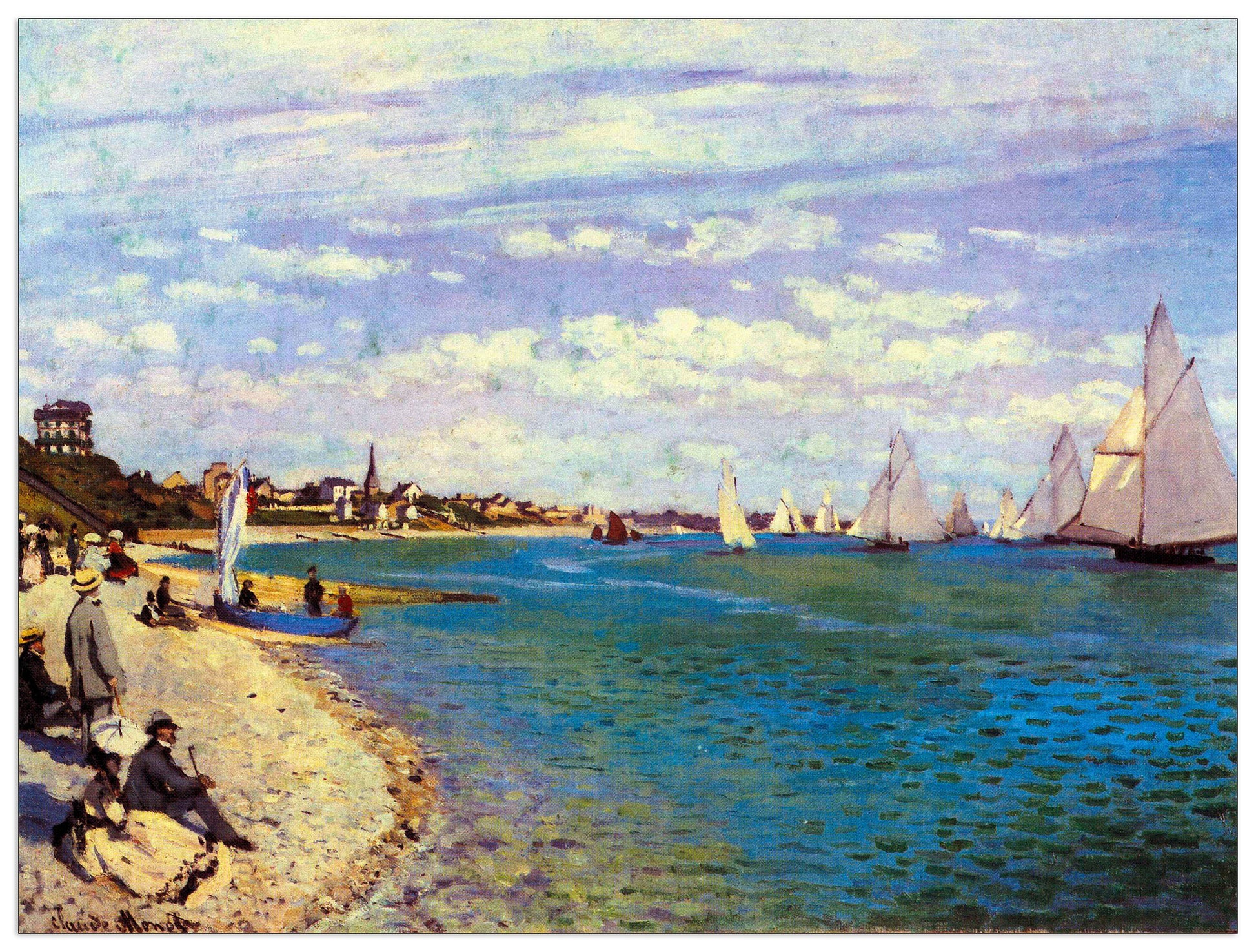 The Beach at Sainte Adresse cm 80x60