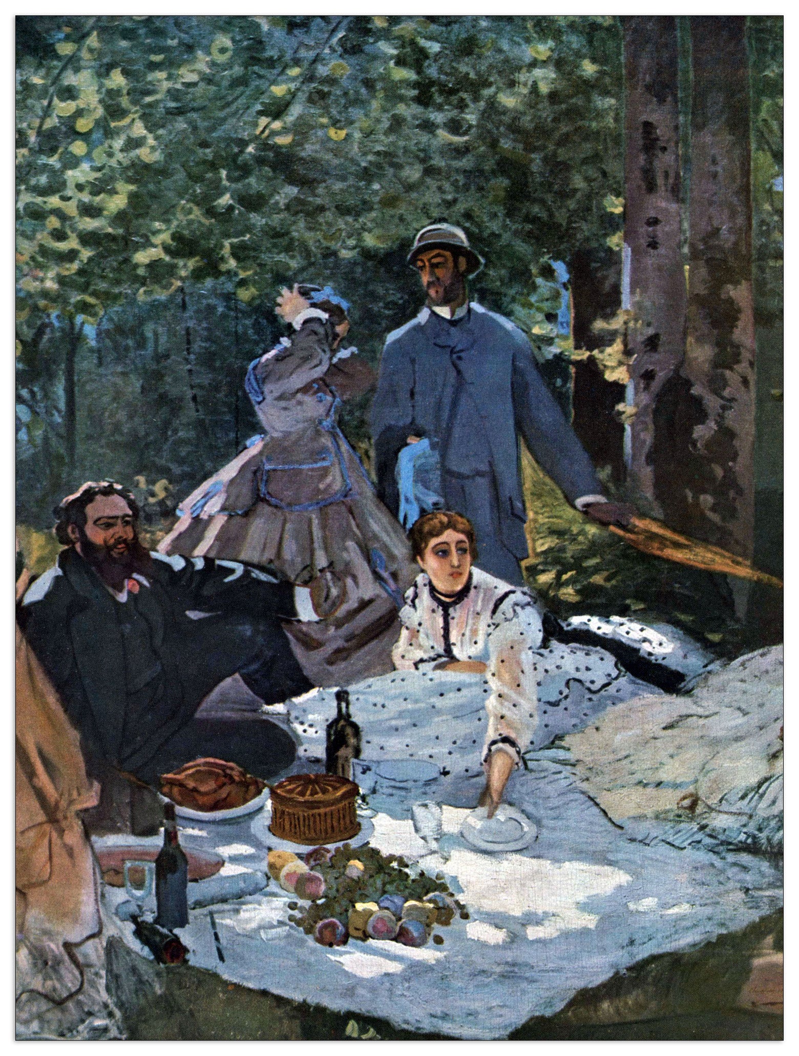 The breakfast outdoors, central section cm 60x80