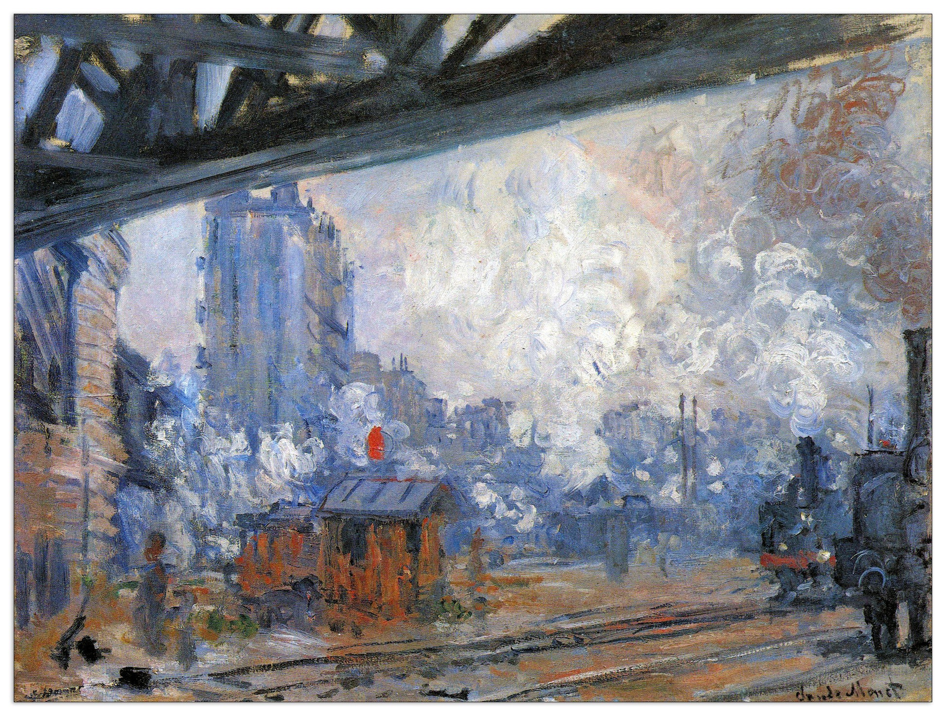 The Gare Saint-Lazare cm 120x90