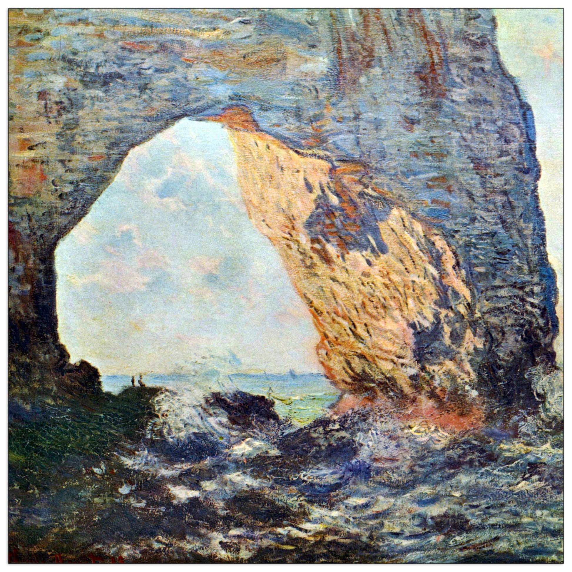 The rocky cliffs of EÌtretat (La Porte man) I cm 30x30