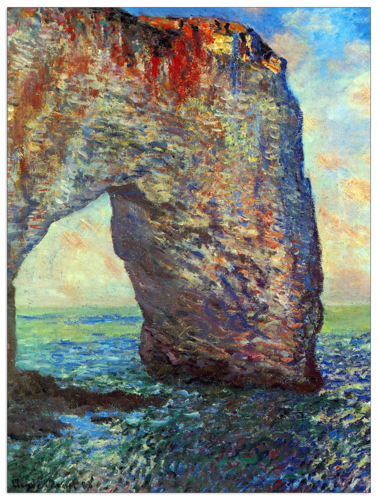 The rocky cliffs of EÌtretat (La Porte man) II cm 90x120