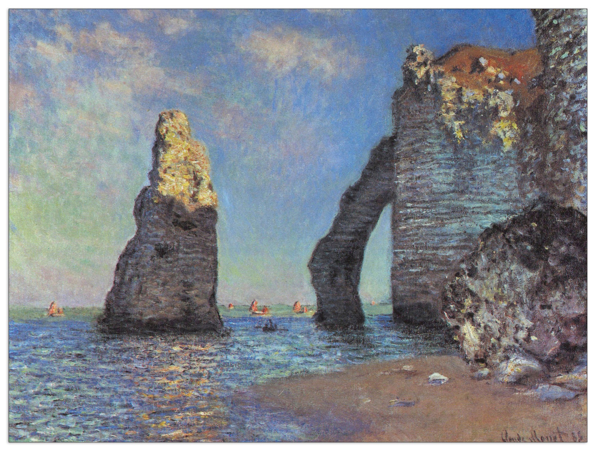The rocky cliffs of EÌtretat cm 120x90