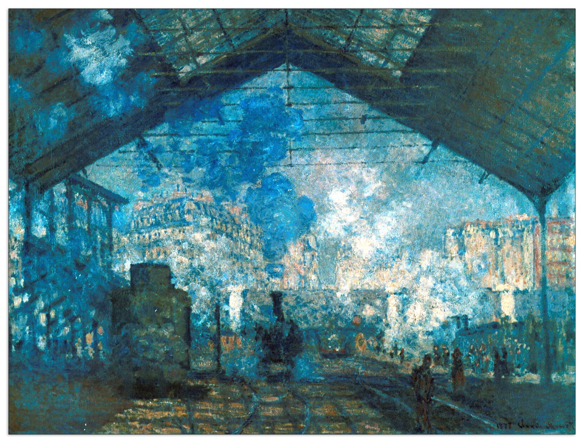 The station Saint-Lazare cm 120x90