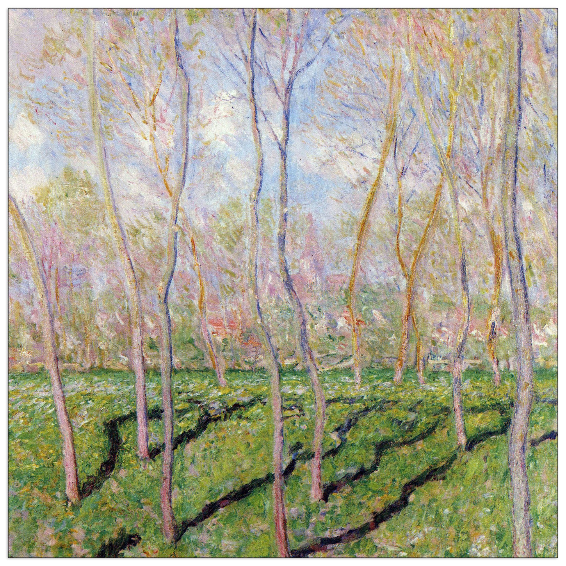 Trees in winter, look at Bennecourt cm 50x50