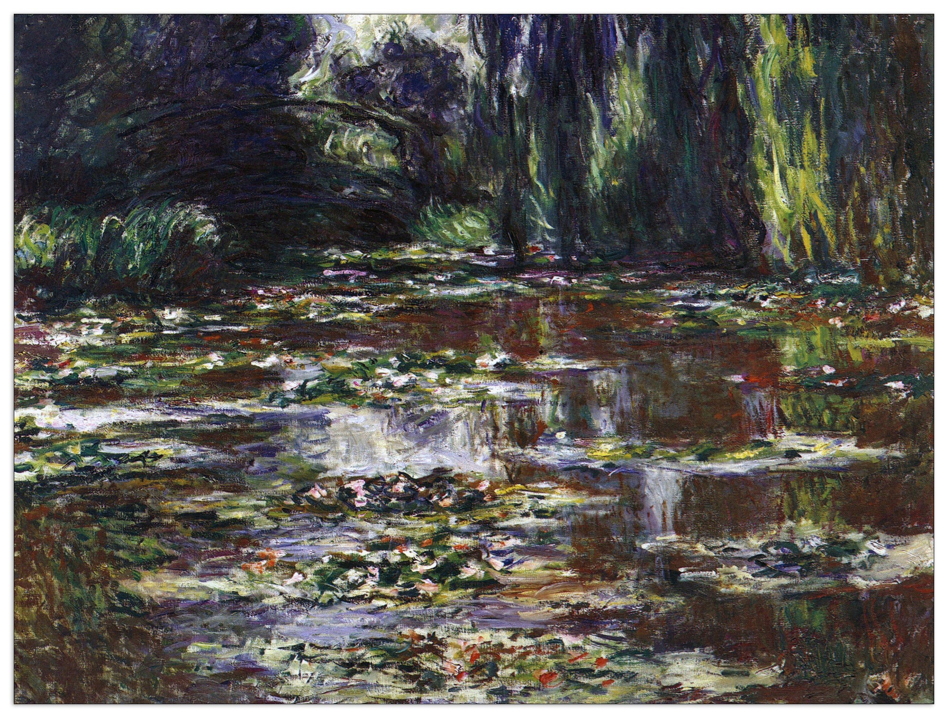 Water lilies, water landscape III cm 120x90