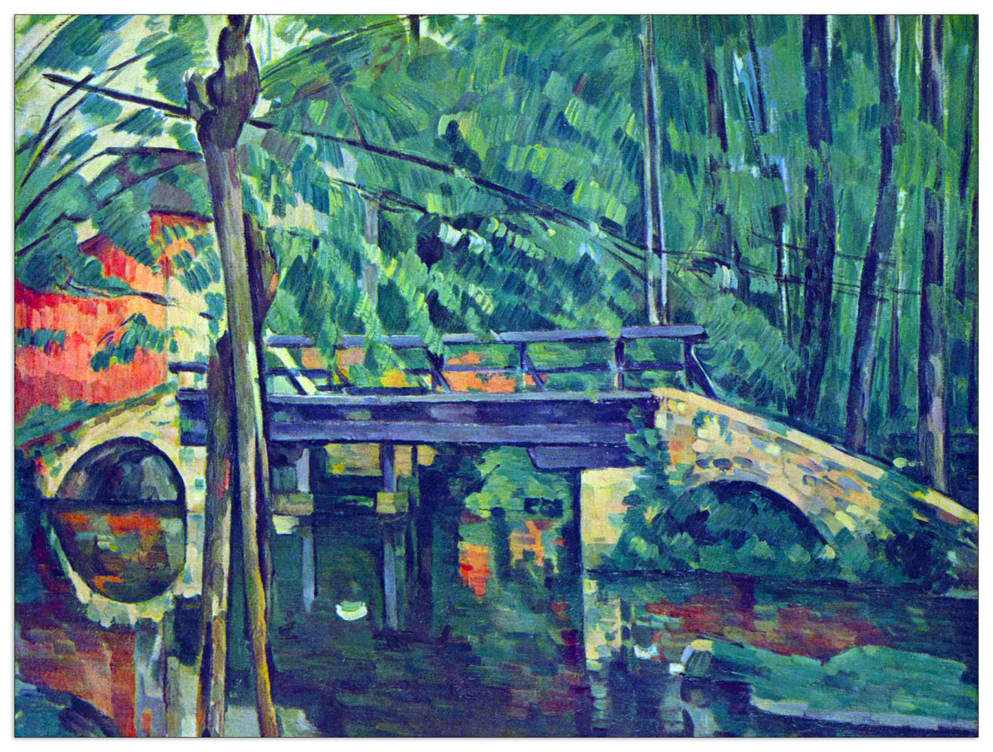 Bridge in the forest cm 120x90