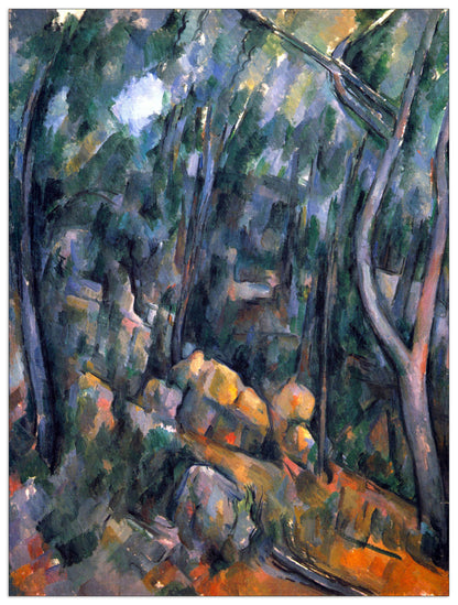 Forest caves in the cliffs above the ChaÌ?teau Noir cm 90x120