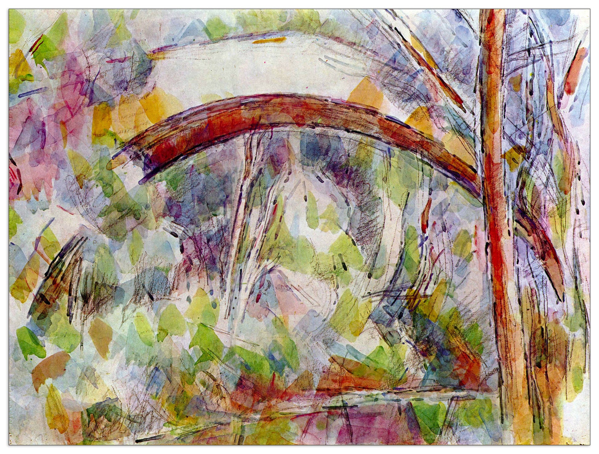 River at the Bridge of Three Sources cm 120x90