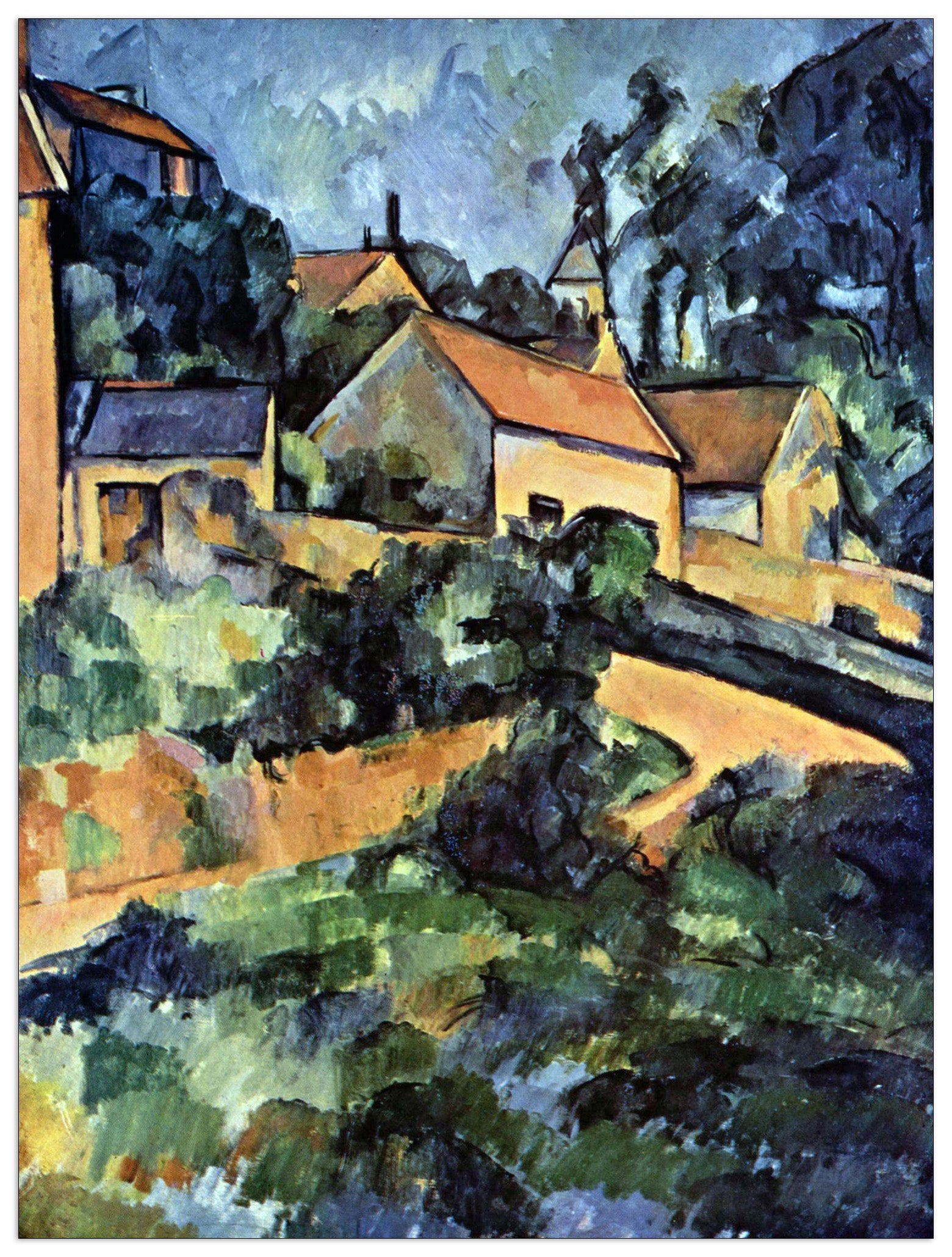 Road curve in Montgeroult cm 90x120