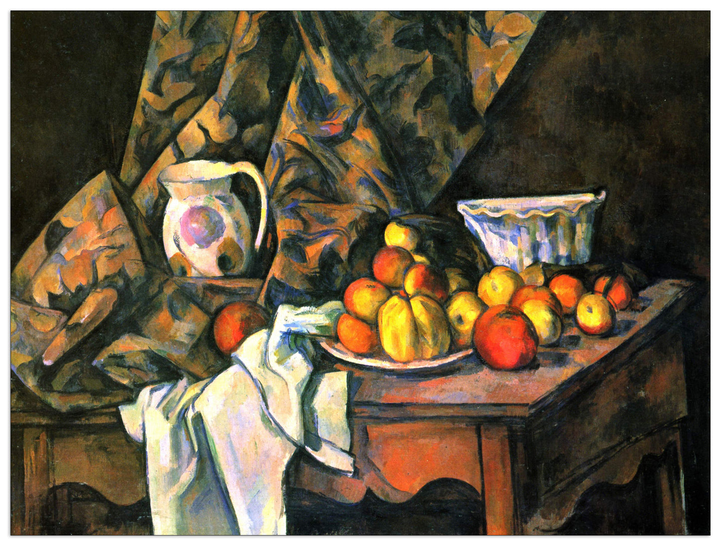 Still life with apples and peaches cm 80x60