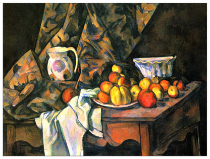 Still life with apples and peaches cm 80x60