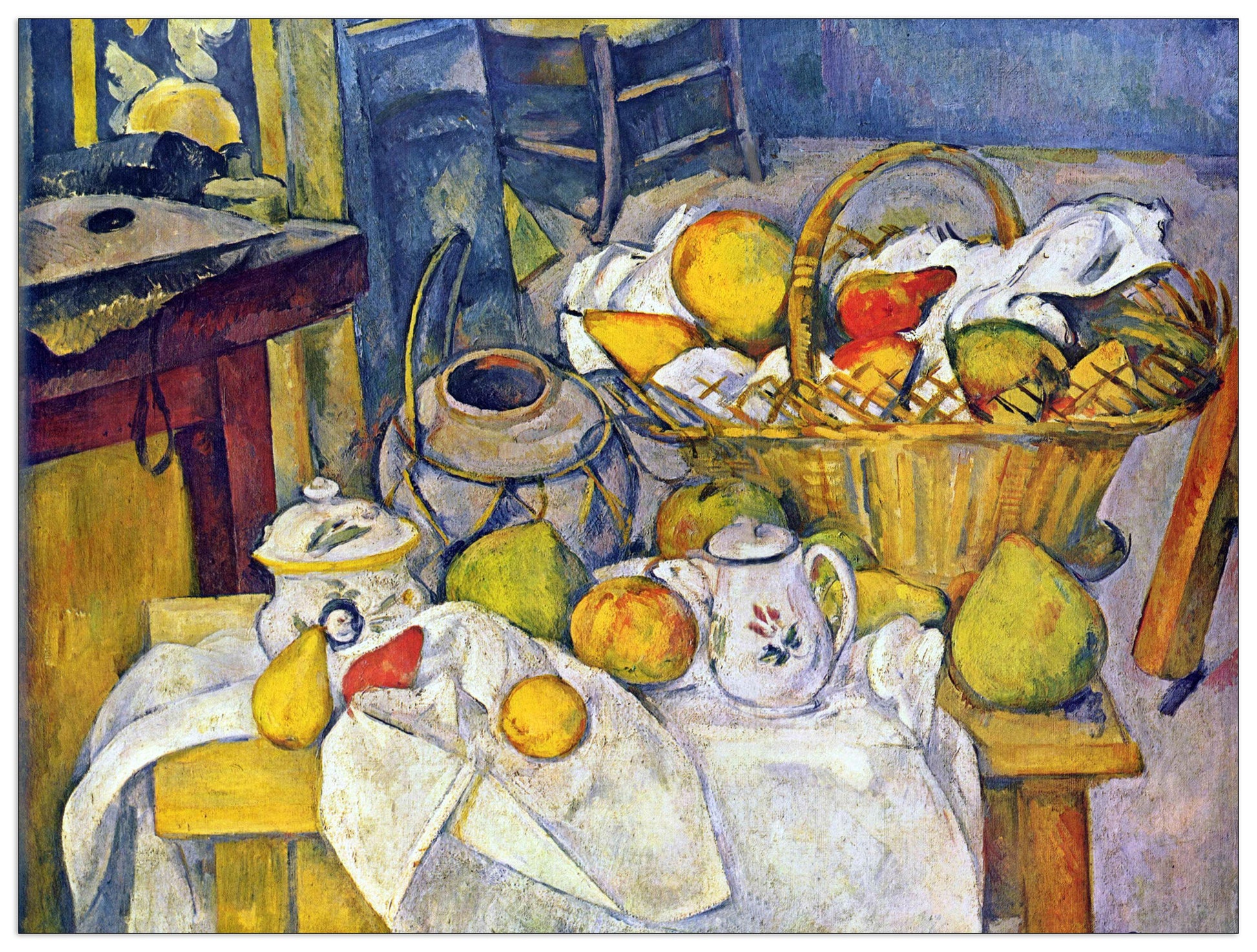 Still Life with Fruit Basket cm 120x90