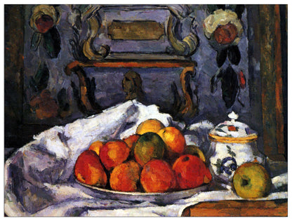 Still life, bowl of apples cm 80x60