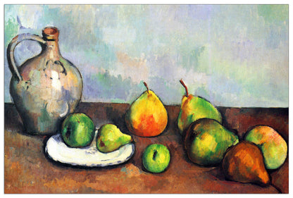 Still Life, Jar and Fruit cm 90x60