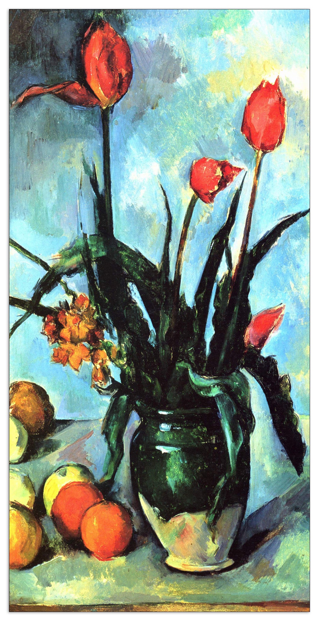 Still Life, vase with Tulips cm 70x140