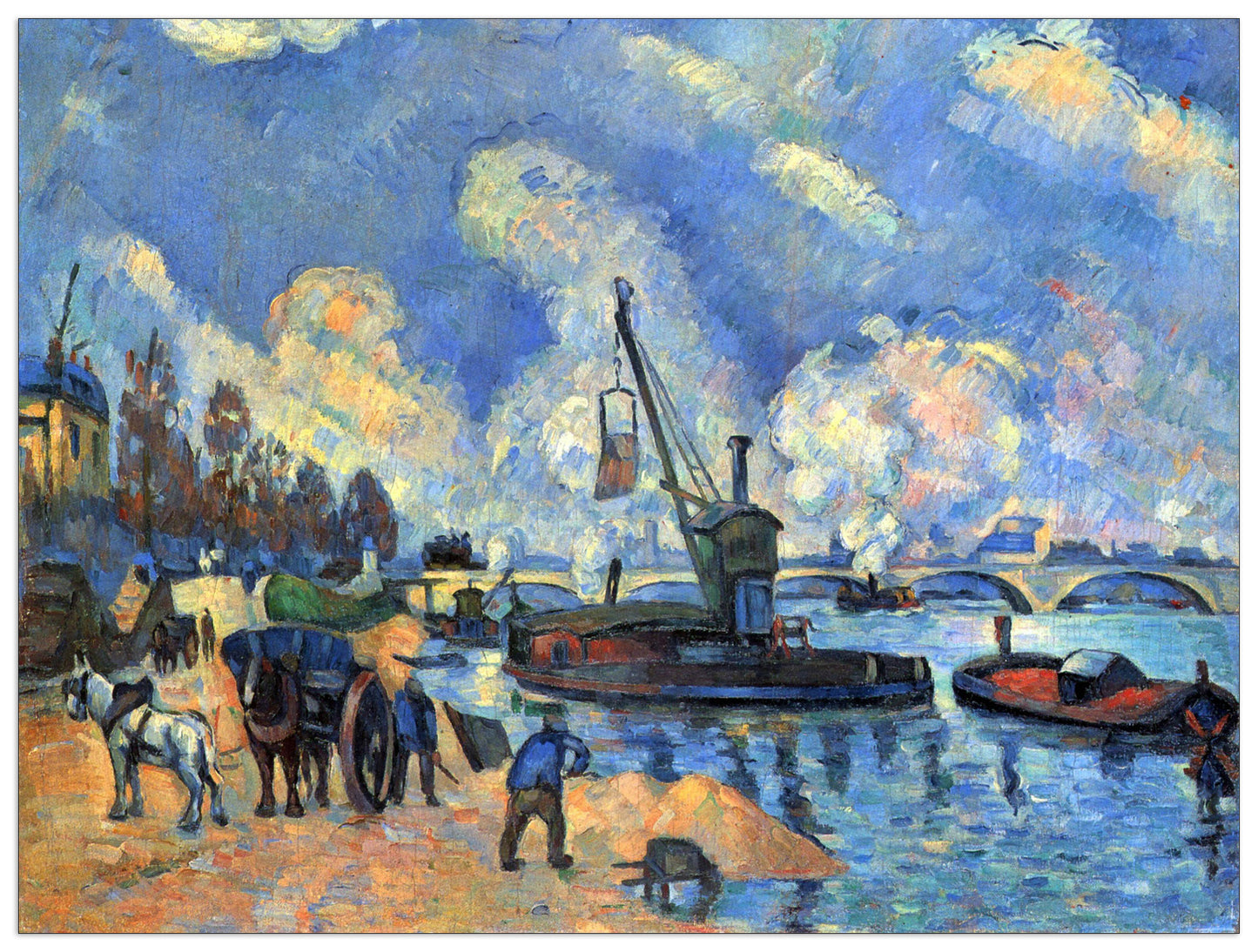 The Seine at Bercy cm 120x90