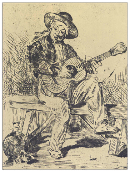 The guitar Player cm 60x80