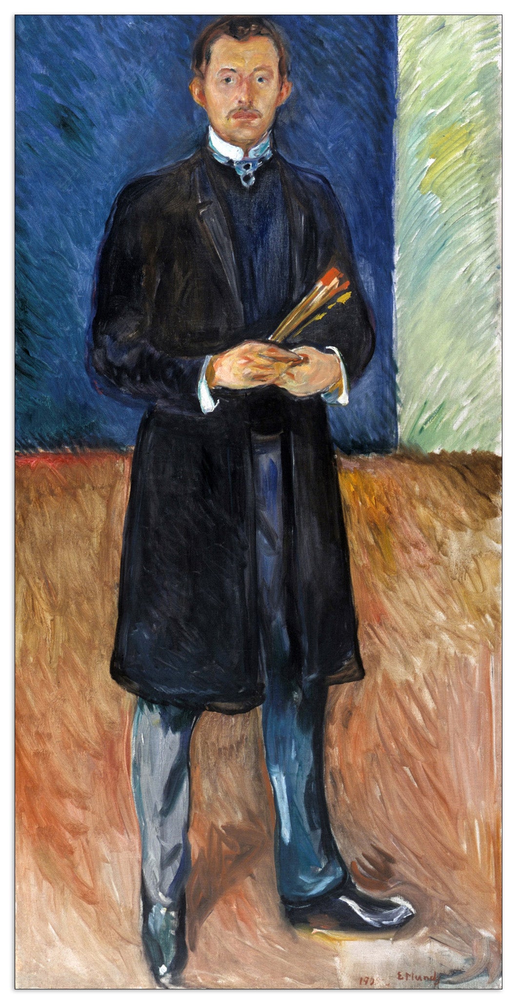 Portrait with brushes cm 70x140