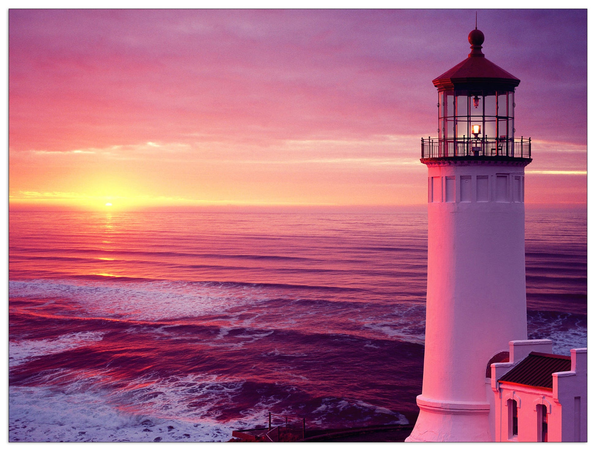 Sunset lighthouse cm 120x90